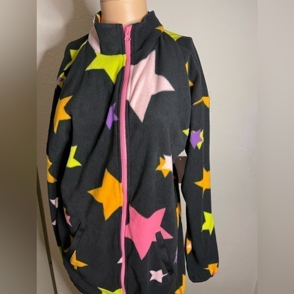 ⭐ bp. Be Proud Star Print Fleece Zip Jacket | Size Small | NWT - Picture 4 of 5